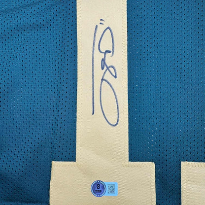 Framed Autographed/Signed Jayden Reed 35x39 Green Bay Color Rush Football Jersey Beckett BAS COA