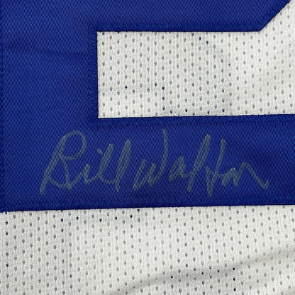 Framed Autographed/Signed Bill Walton 35x39 UCLA White College Basketball Jersey JSA COA