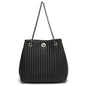 Large Hobo bag Chain Handle Cowhide Bucket Fashion Shoulder Handbag Genuine Leather Embroidery