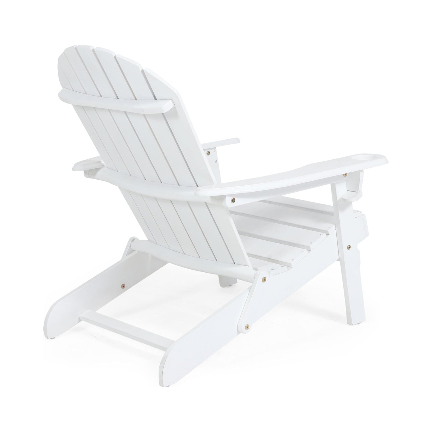 Zenithia Outdoor Foldable Adirondack Chair with 2 Cup Holders
