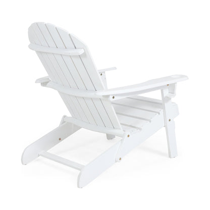 Zenithia Outdoor Foldable Adirondack Chair with 2 Cup Holders