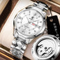 Mens Mechanical Skeleton Transparent-Back Watch
