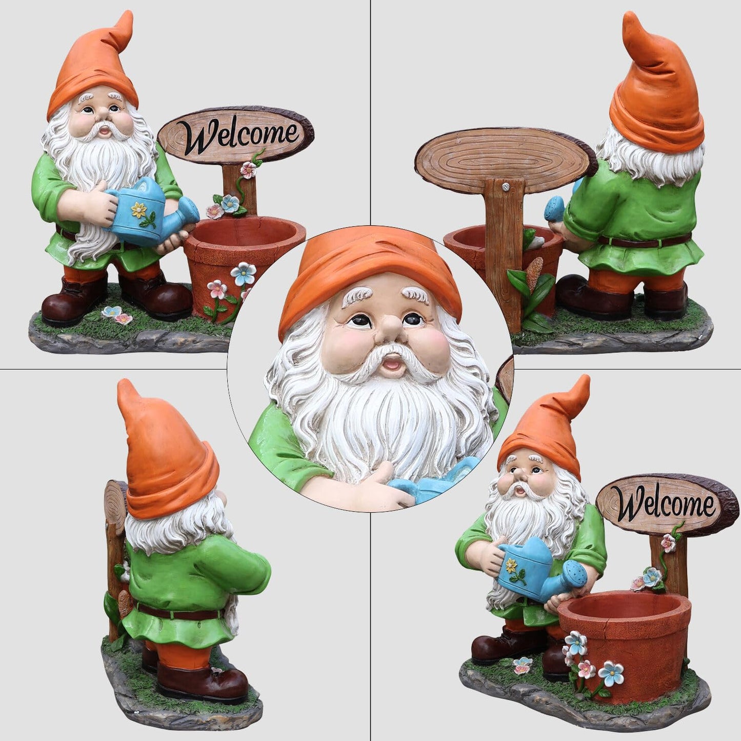Outdoor Garden Gnome Flower Pot Planter