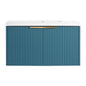 Contemporary Wall Mounted Bathroom Vanity With Resin Double Sink