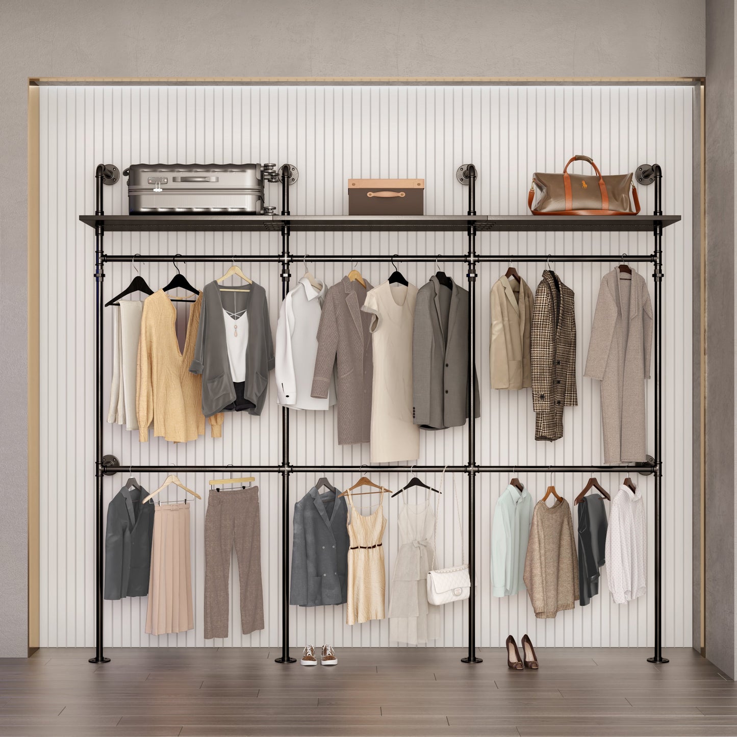 Industrial Pipe Clothing Rack