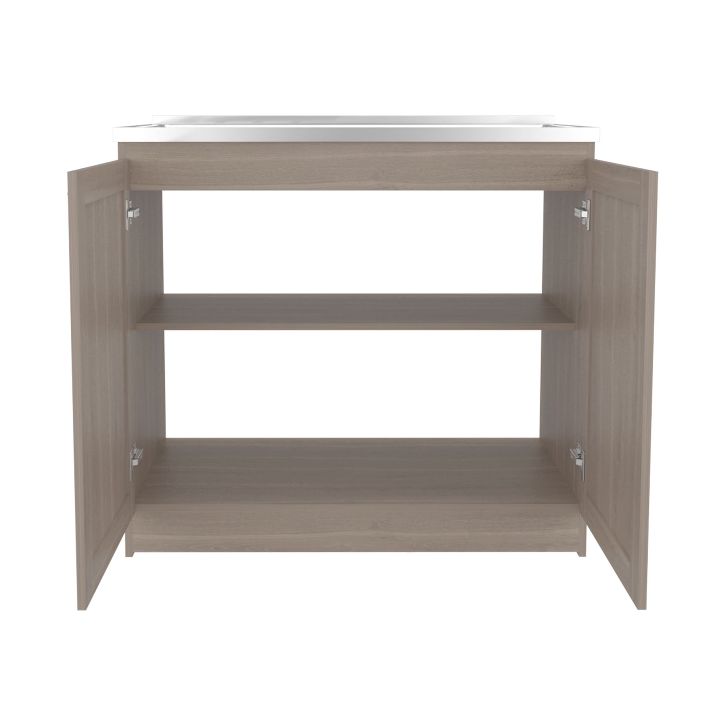 Utility Sink Cabinet 36" H, 2 Doors, 2 Shelves