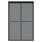 Double Sliding Glass Shower Door 8Mm Tempered Glass With Stainless Steel Frame - Matte Black