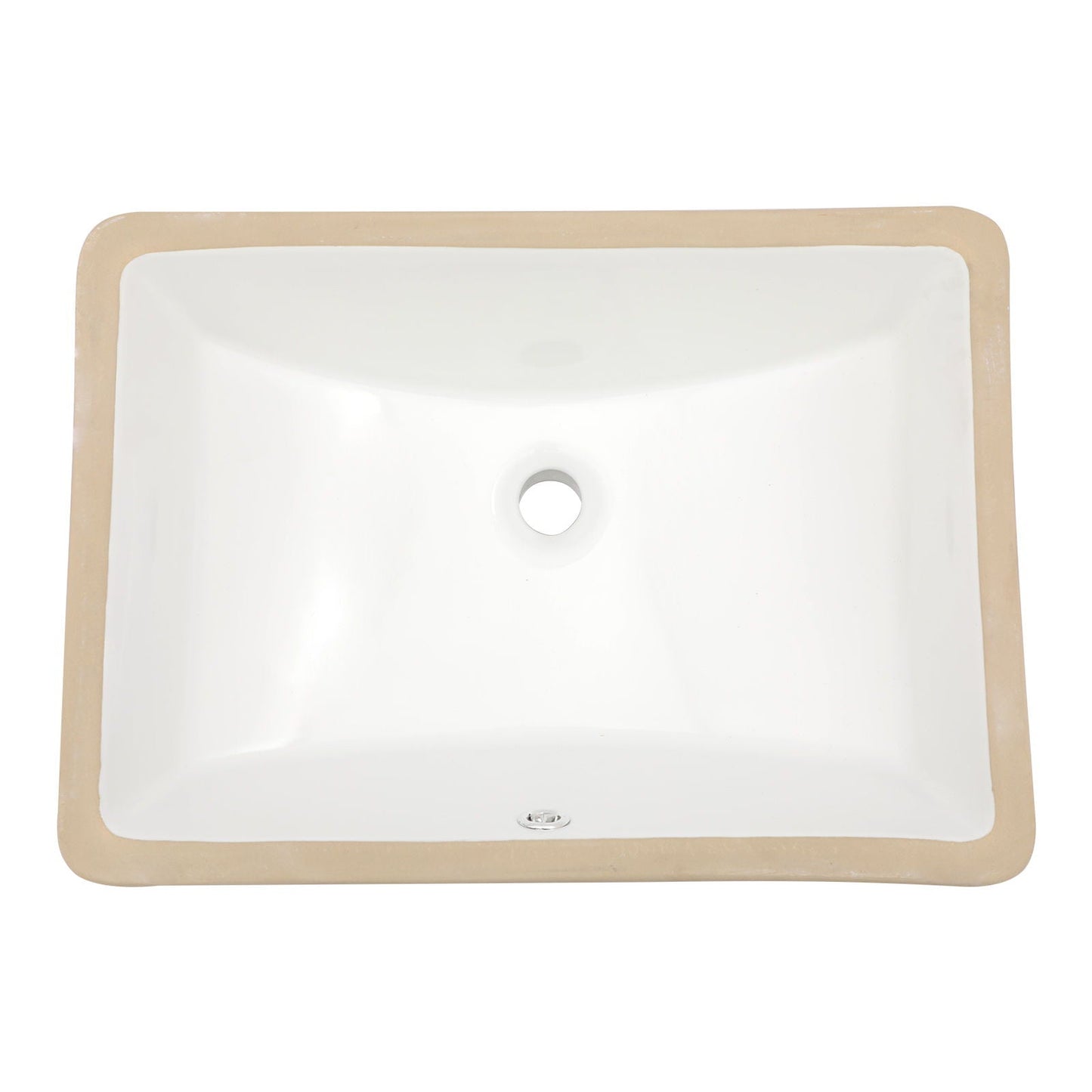 Modern Ceramic Undermount Bathroom Sink With Overflow, High Quality