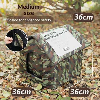 Outdoor Waterproof All-Season Closed Winter Warm Cat Shelter