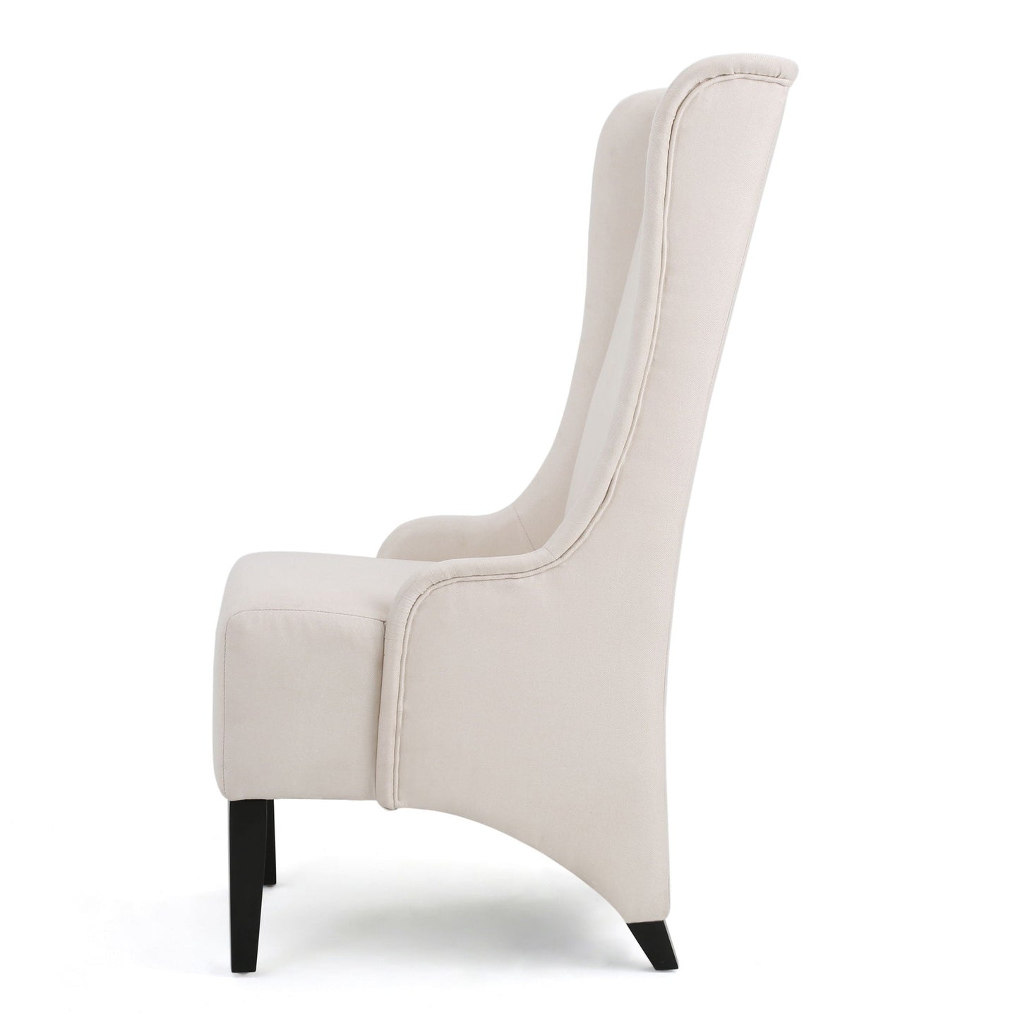 Alight Upholstered Dining Chair With High Back And Birch Wood Legs