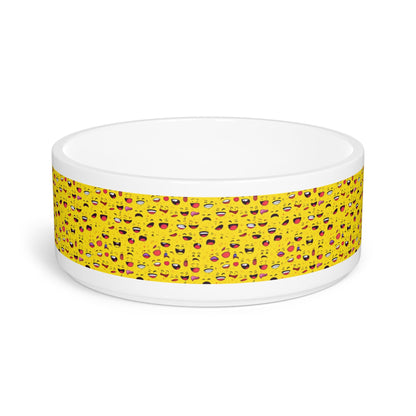 Endless Grins: A Sea of Laughing Faces - Pet Bowl