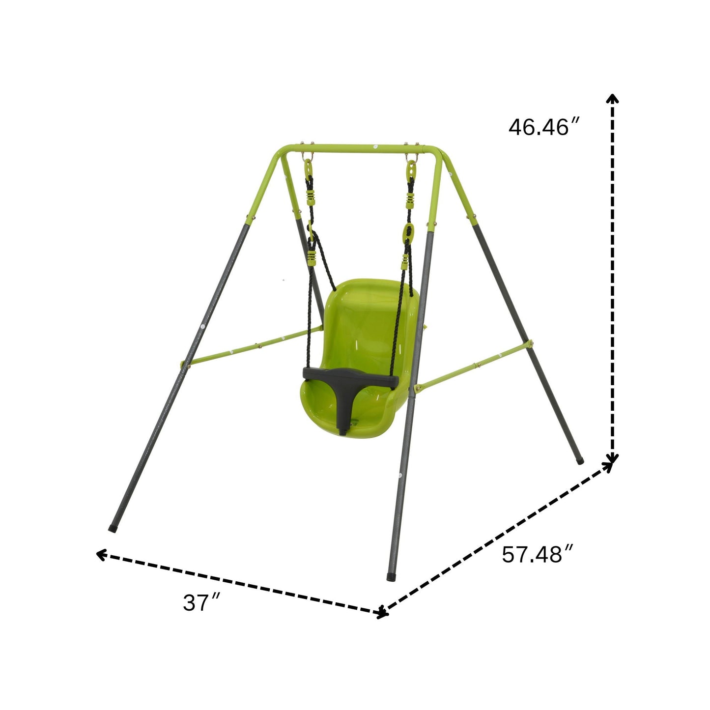 Xns001 Baby Swing With Safety Seat Indoor / Outdoor - Black / Green