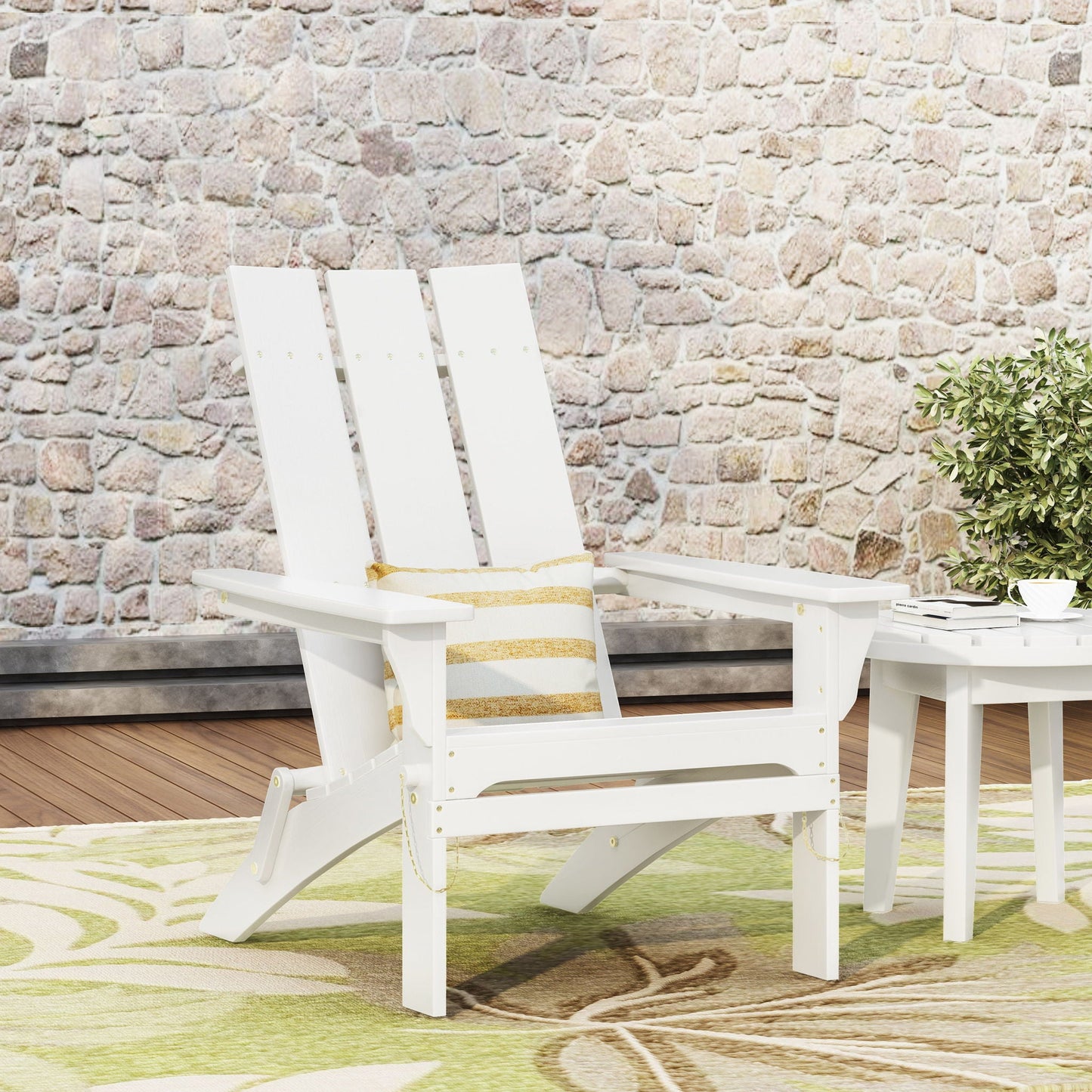 Aurascape Outdoor Comfort Foldable Adirondack Chair