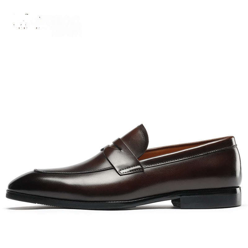 Mens Casual Leather Slip On Shoes Trendy For Summer