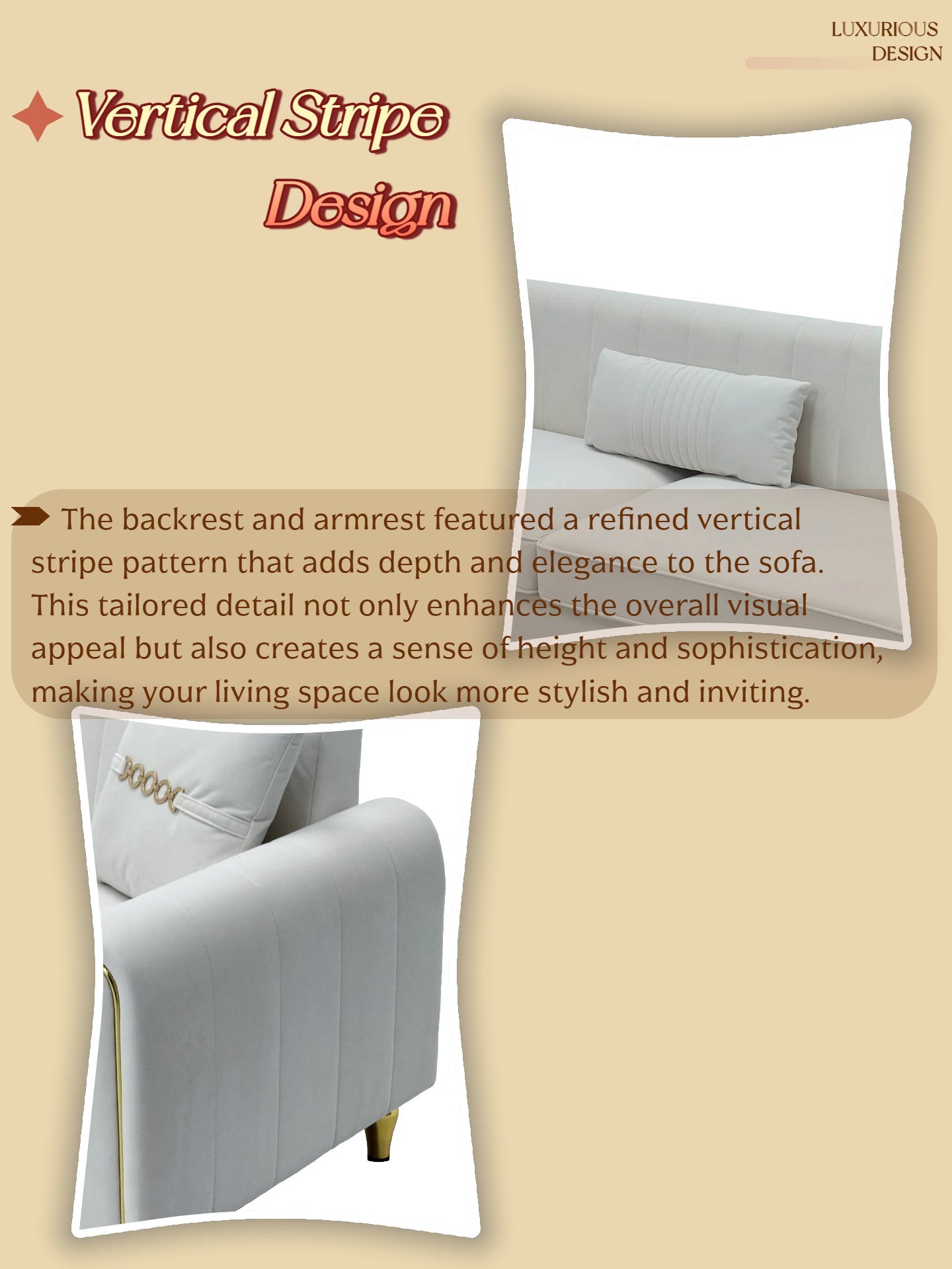 FX-P11-CW 3-Seater Sofa for Living Room
