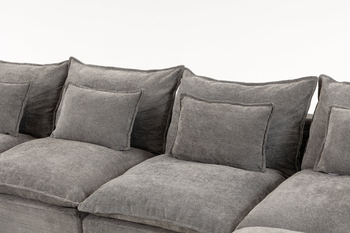 129.8" Width Modular Sectional Sofa with 2 Ottomans