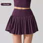 New Pleated Sports Skirt High Waist Lined Pocket Anti-running Badminton Skirt Built-in Yoga Running Tennis Skirt