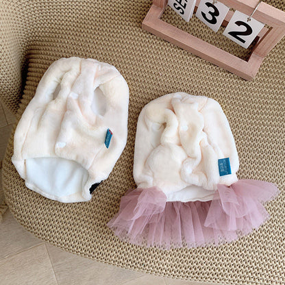 Pet Dog Clothes Autumn Outfit Cute Cow-print Vest Cotton-padded Coat