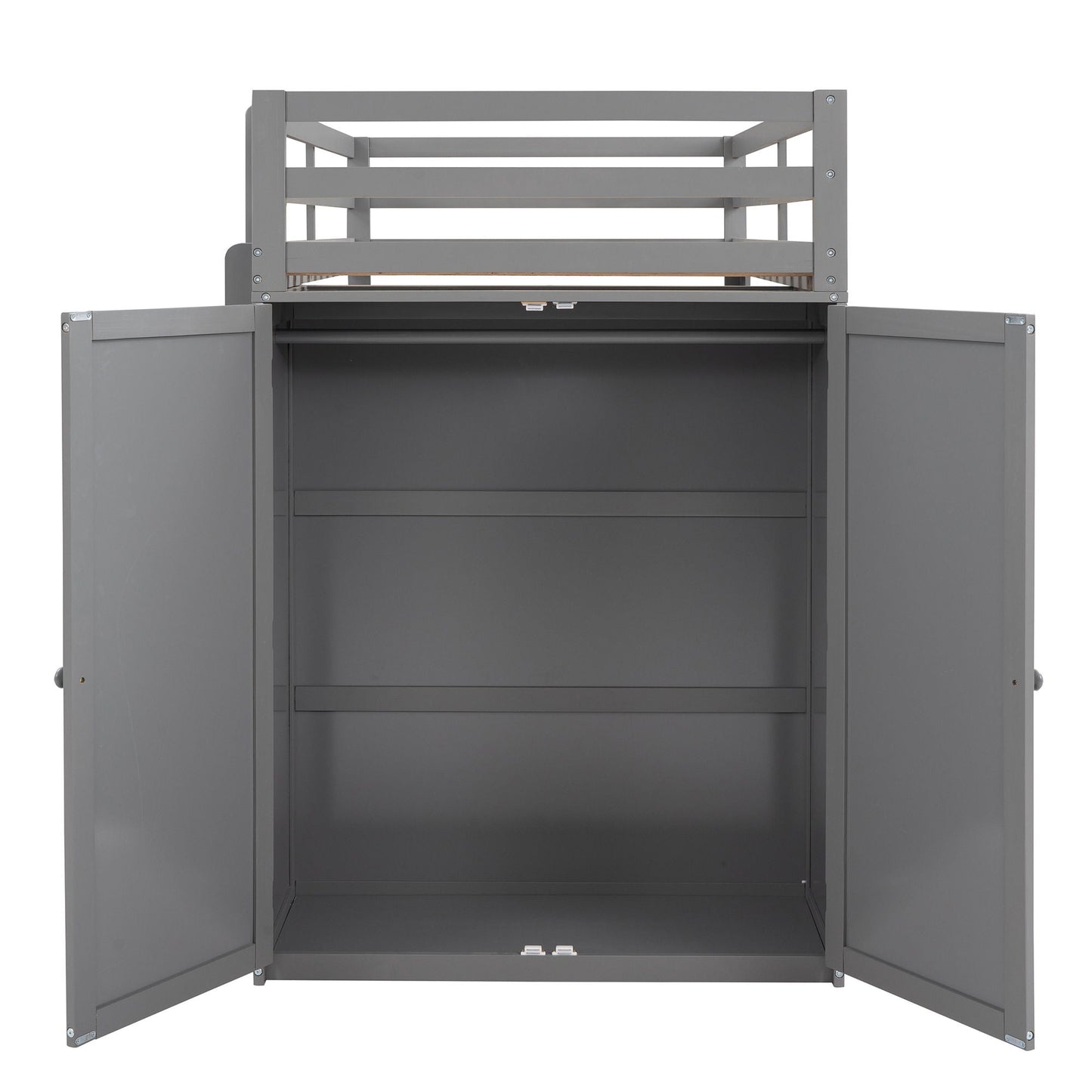 Loft Bed With Drawers, Desk, And Wardrobe
