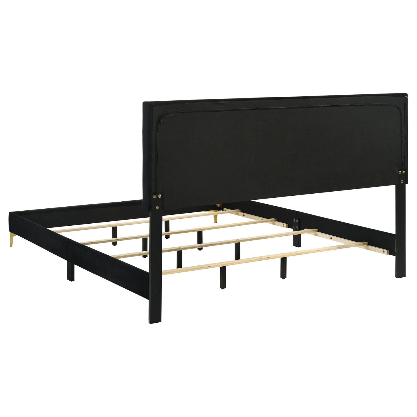 Kendall Upholstered California King Panel Bed Black