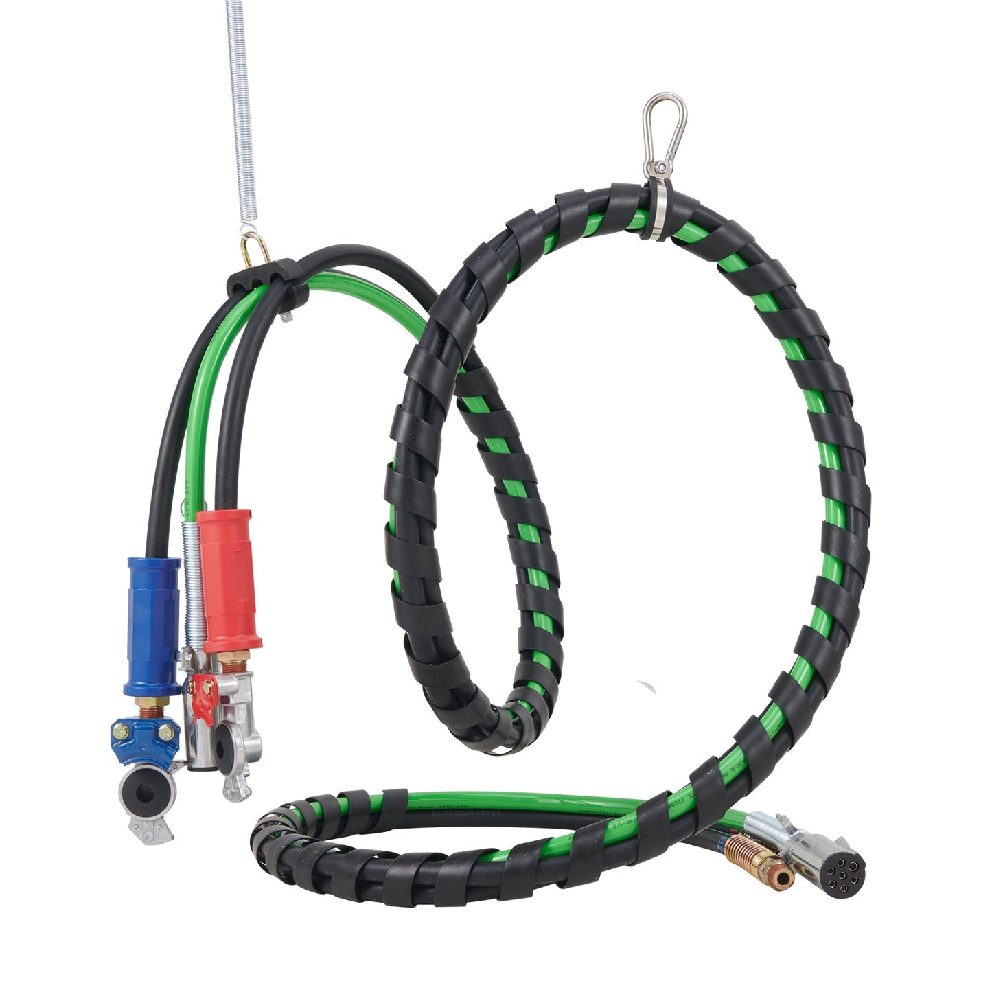 12FT Semi Truck Air Lines Kit with Glad Hands and 7-Way ABS Power Line