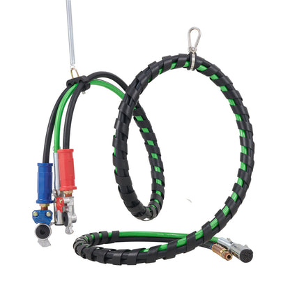 12FT Semi Truck Air Lines Kit with Glad Hands and 7-Way ABS Power Line