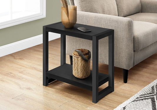Accent Side Table Narrow Small 2-Tier Contemporary Modern