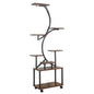 8 Tiered Plant Stand Indoor With Grow Lights S-shaped Lighted Plant Shelf 61.42in Plant Tower with 4 Lockable Wheels for Living Room Patio