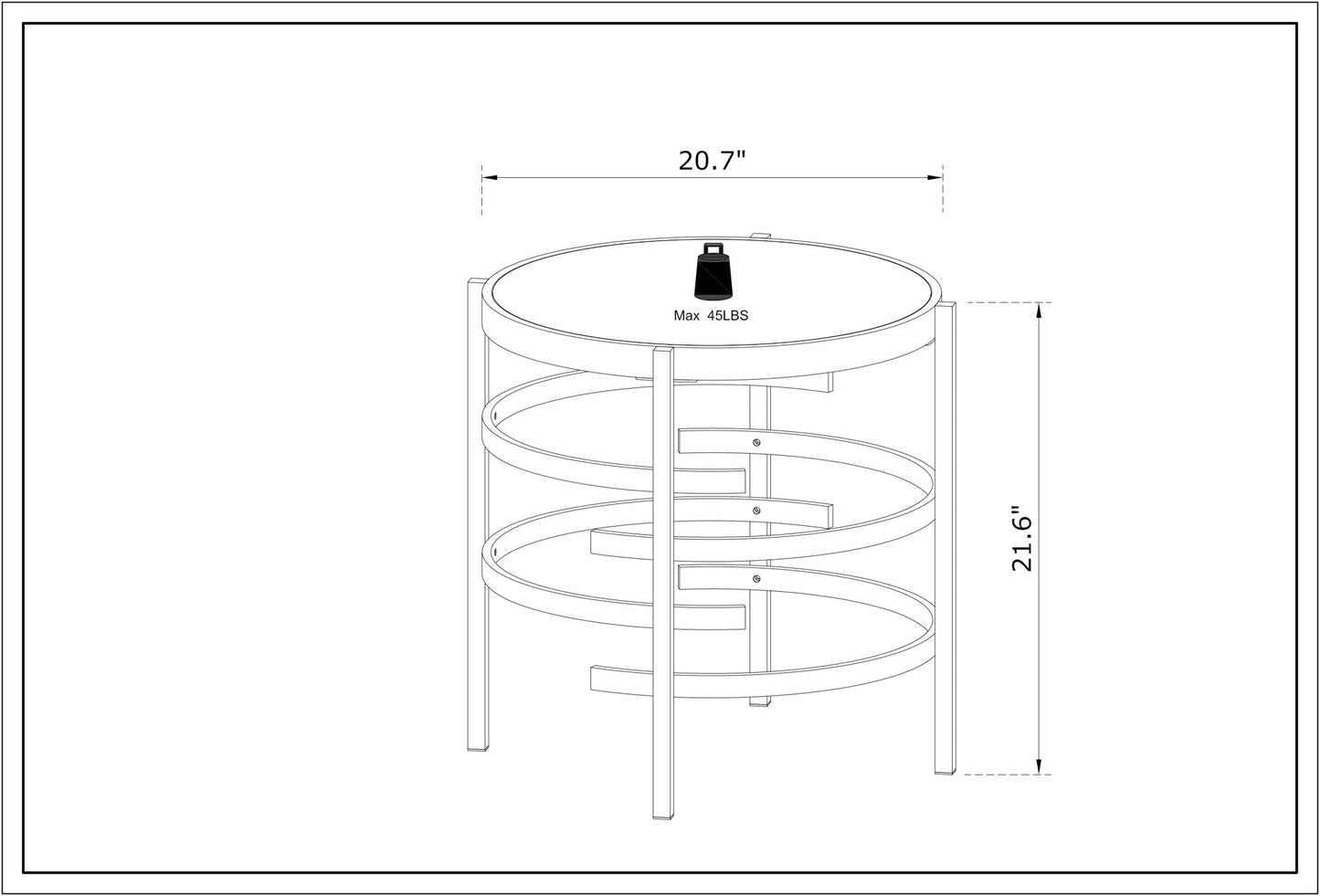 Elegant Round Table With Sintered Stone Top & Sturdy Metal Frame