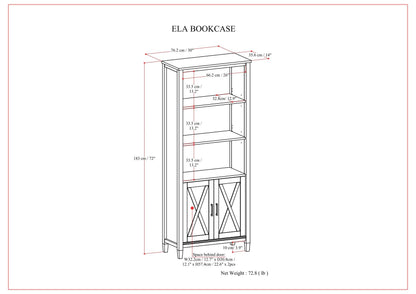 Ela - Bookcase - Smoky Brown