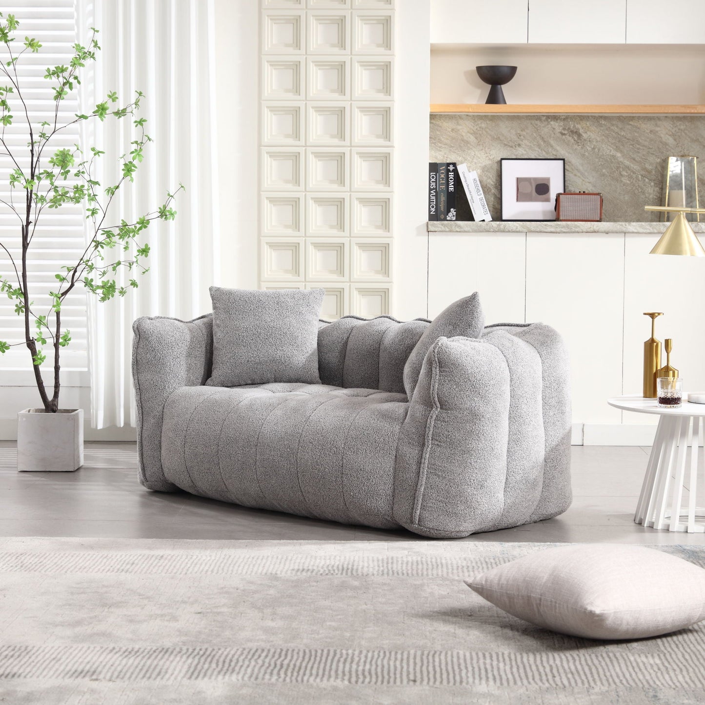 Cozy Beanbag Chair With High Resilience Foam Core For 2