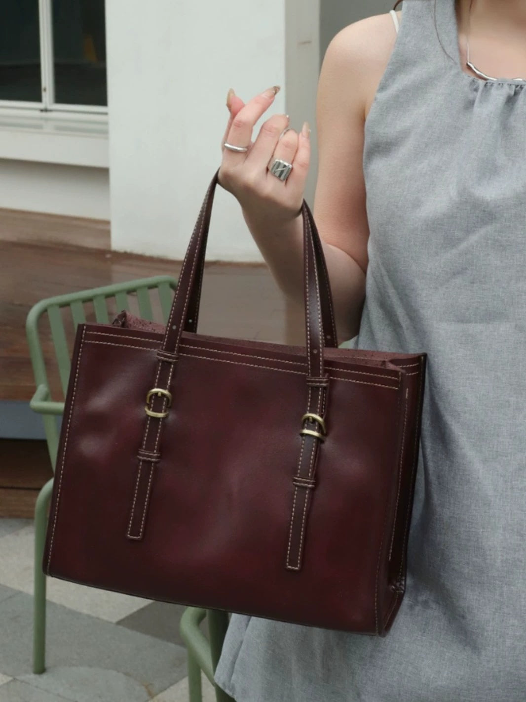 New Genuine Leather Women's Bag, Top-grain Cowhide Shopping Bag, Luxury Feel, Commuter Handbag, Single Shoulder And Crossbody Bag