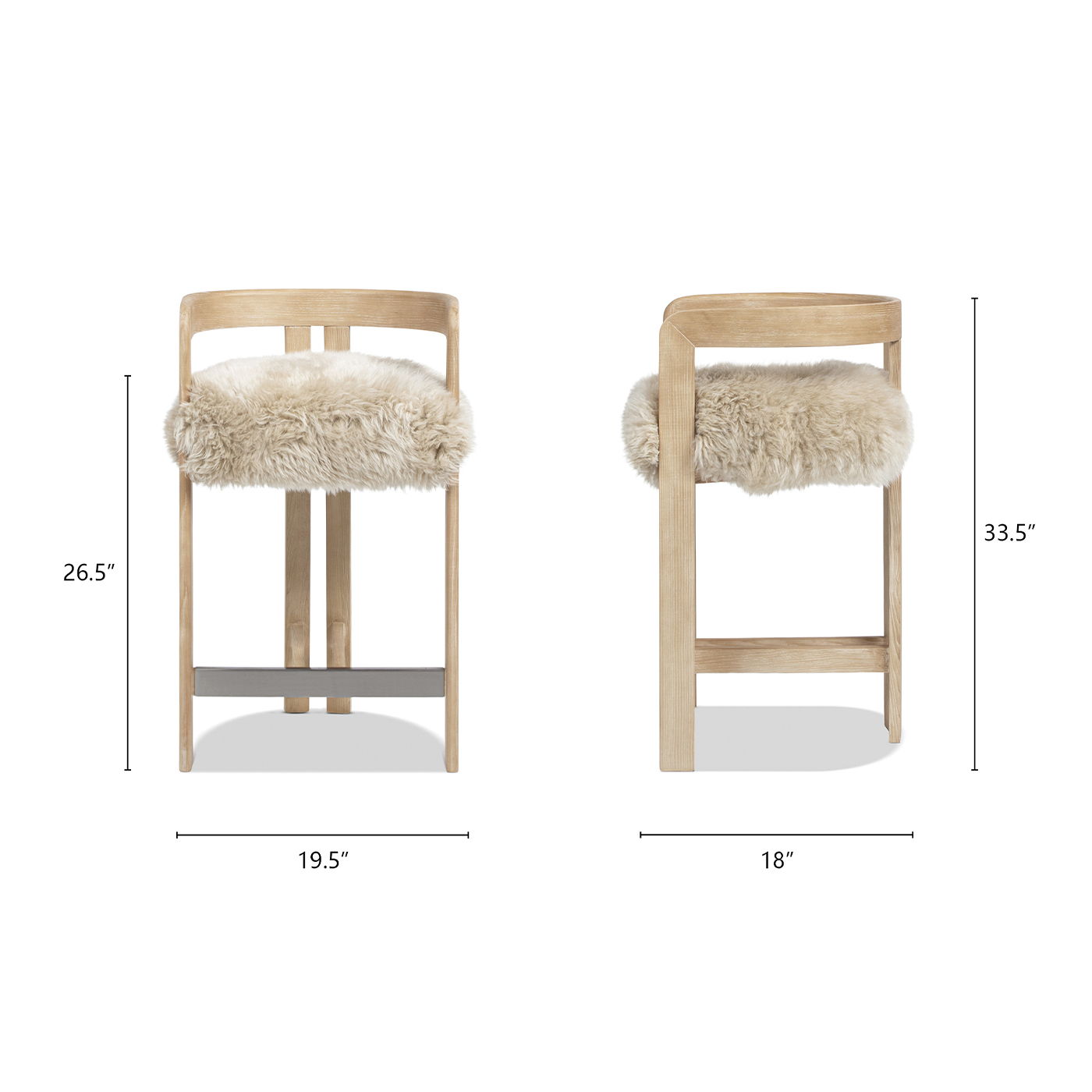 Millwick - Low Back Counter Stool