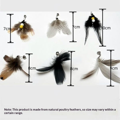 New Insect Feather Replacement Head Bell Cat Toy