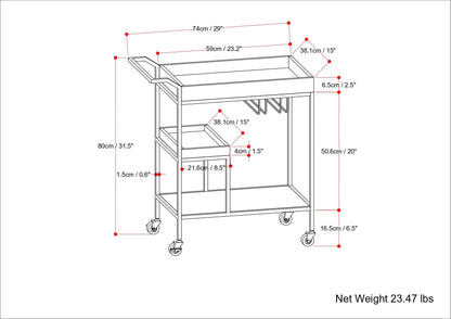 Barnes - Bar Cart - Natural