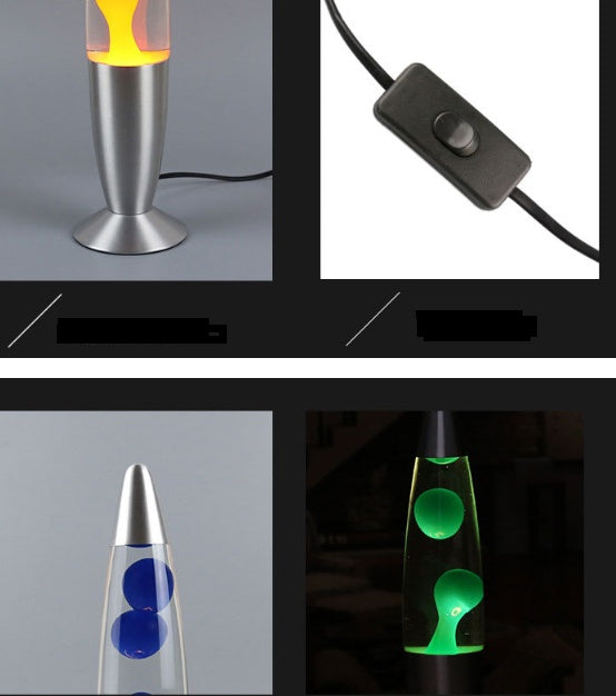 COOL RED Metal Bottom Wax Volcano Lava Lamp