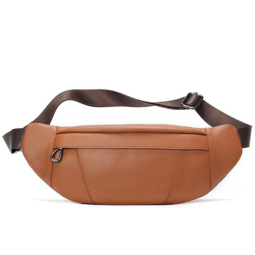 High-end Full-grain Leather Chest Bag