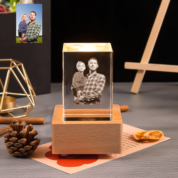 Creative Square Crystal Engraved Color Printed Photo Gift Ornaments