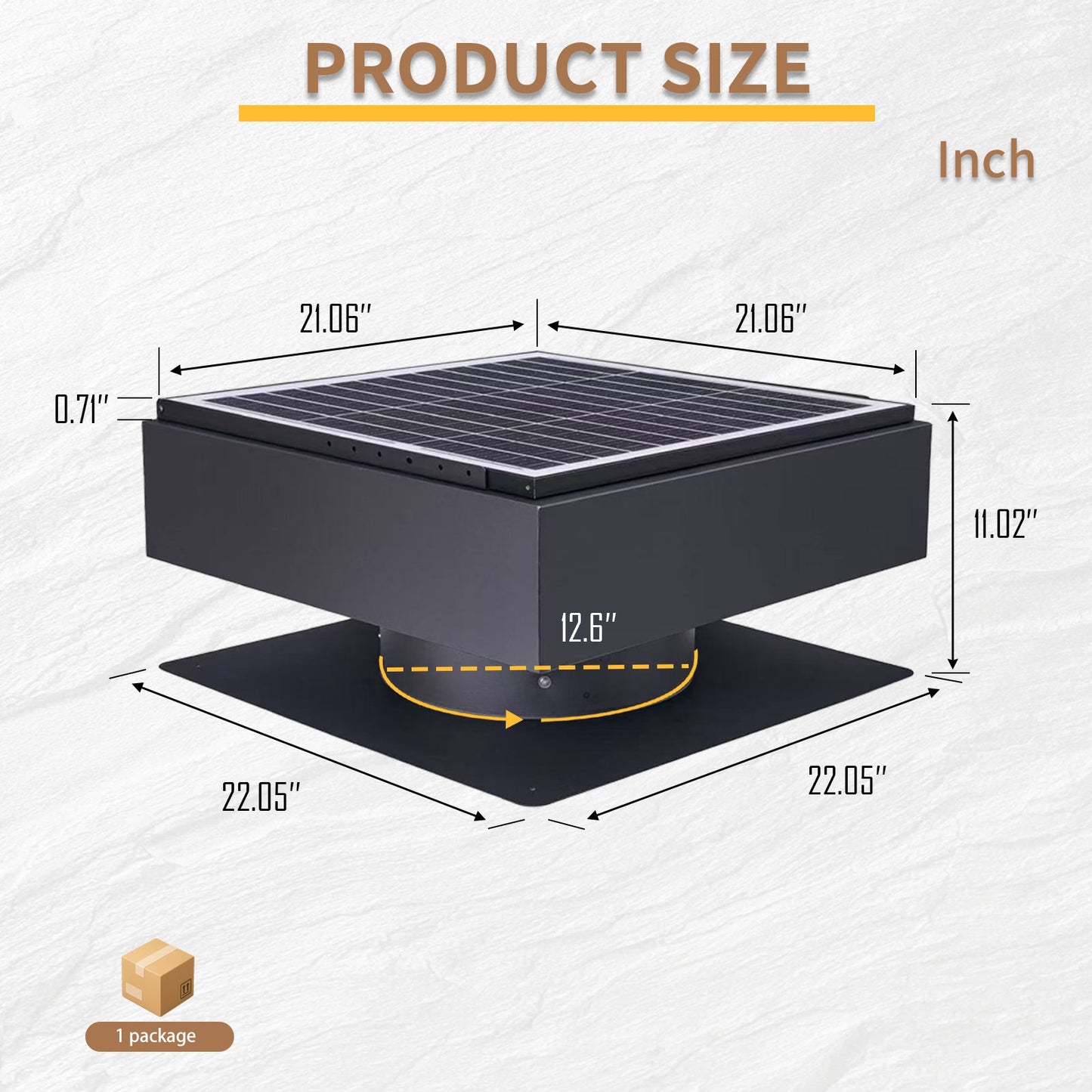 12" Solar Roof Vent Fan, 40W Dual Power Attic Exhaust Fan with Remote & Auto Start
