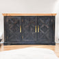 Solid Wood Regal Rustic Sideboard - 6 Compartments