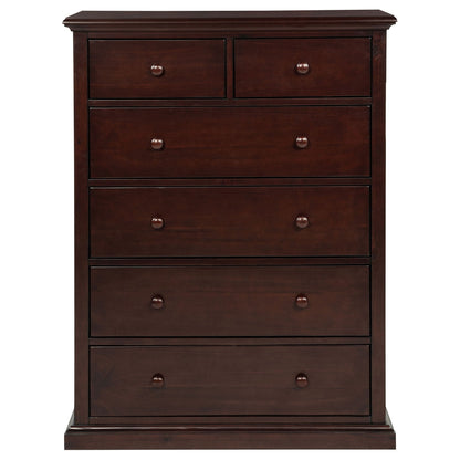 Sumerlin 6-drawer Bedroom Chest of Drawers Cappuccino