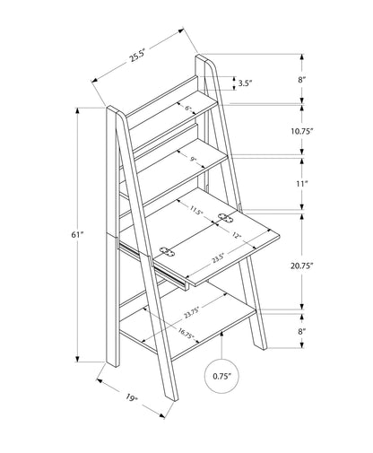 Computer Desk For Home Office, Laptop, Leaning, Storage Shelves