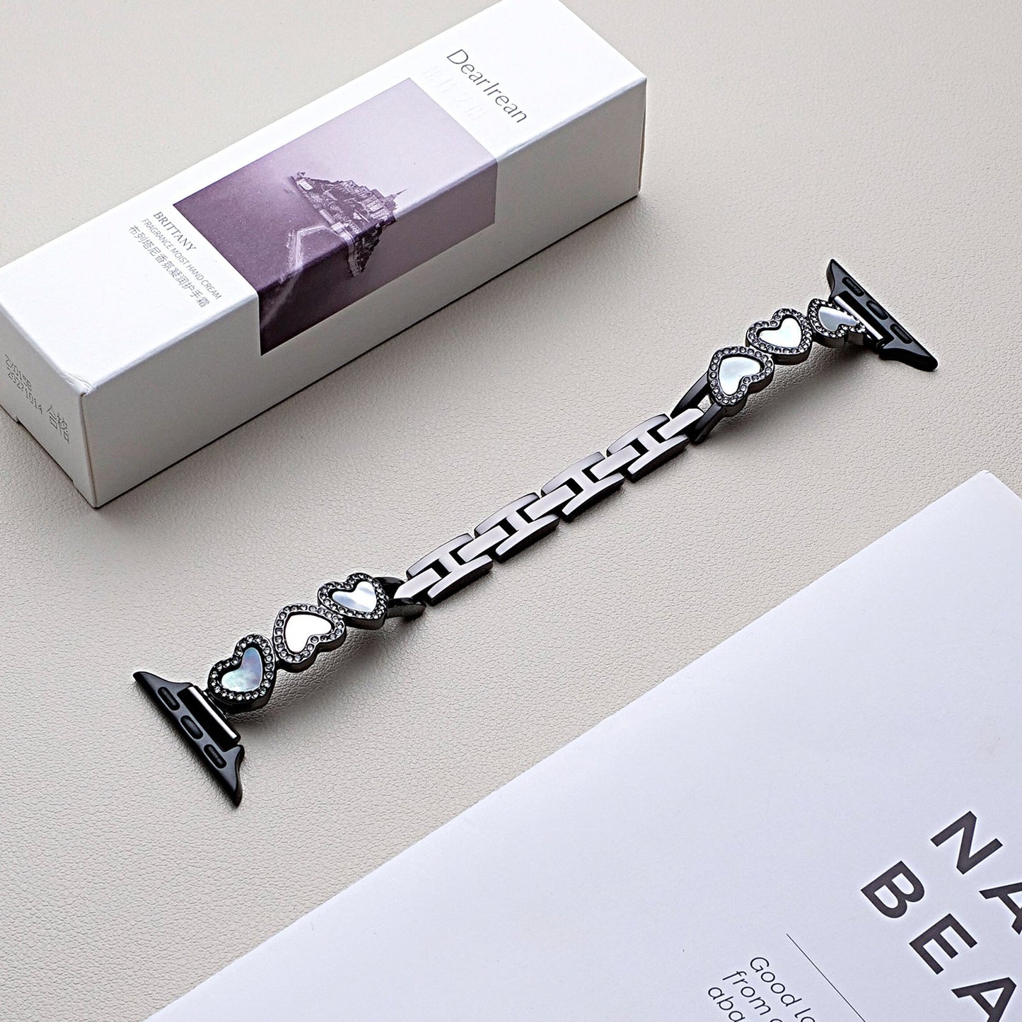 Loving-Heart Shell Metal Watch Strap