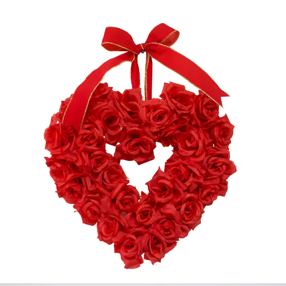 Decorative Ornaments Supplies Wedding Scene Props New Valentine's Day Rose Love Garland