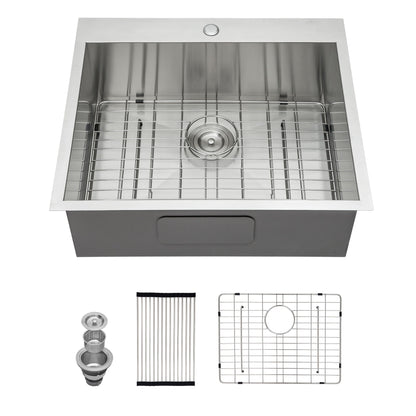 Stainless Steel Drop In Kitchen Sink, Topmount