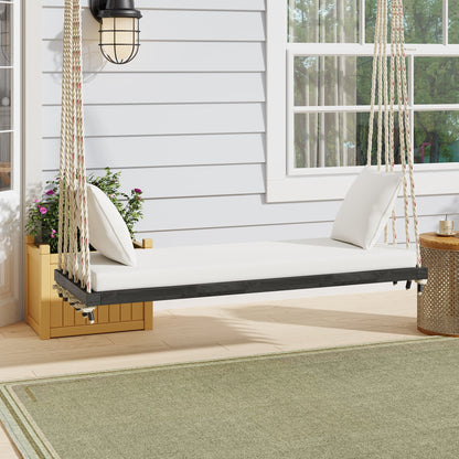 TOPMAX Patio Wooden Swing Chair