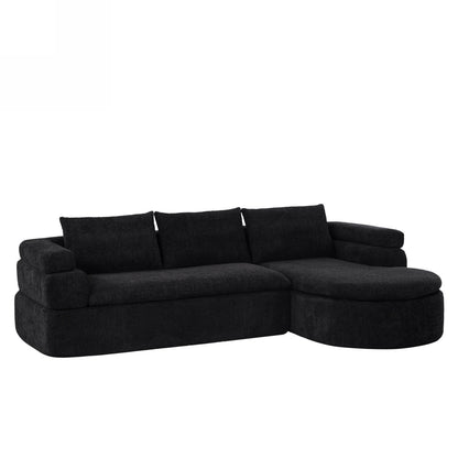 106" L-Shape Sectional Sofas (Black)