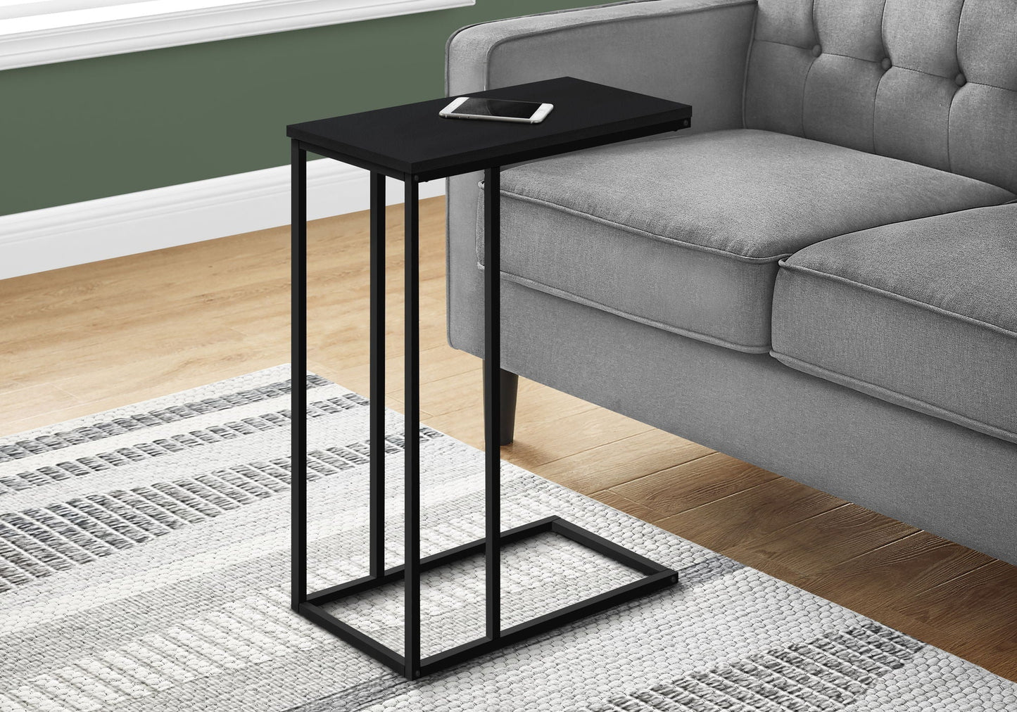 Accent Table, C-Shaped, Space-Saving Functionality