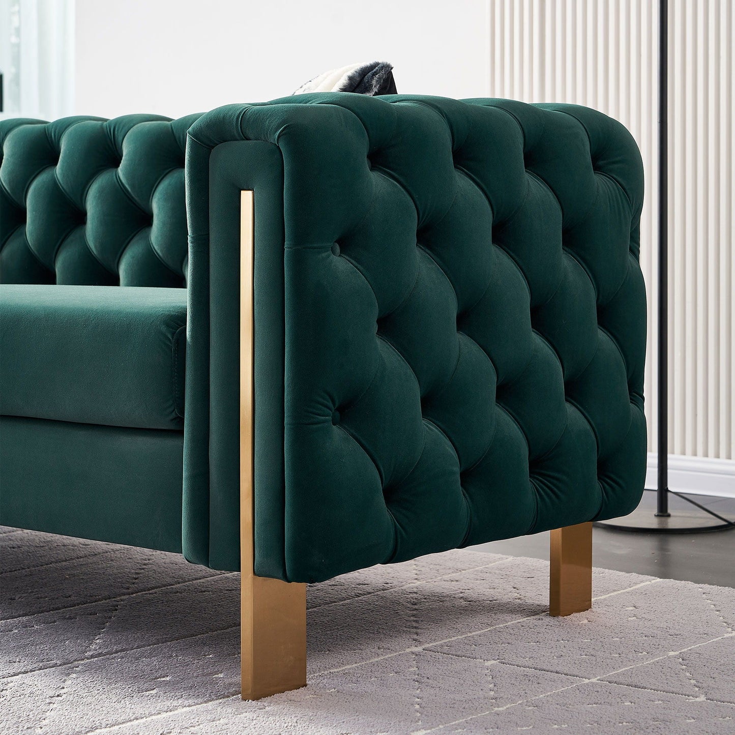 Chesterfield - Modern Tufted Living Room Sofa, 84.25''W Couch