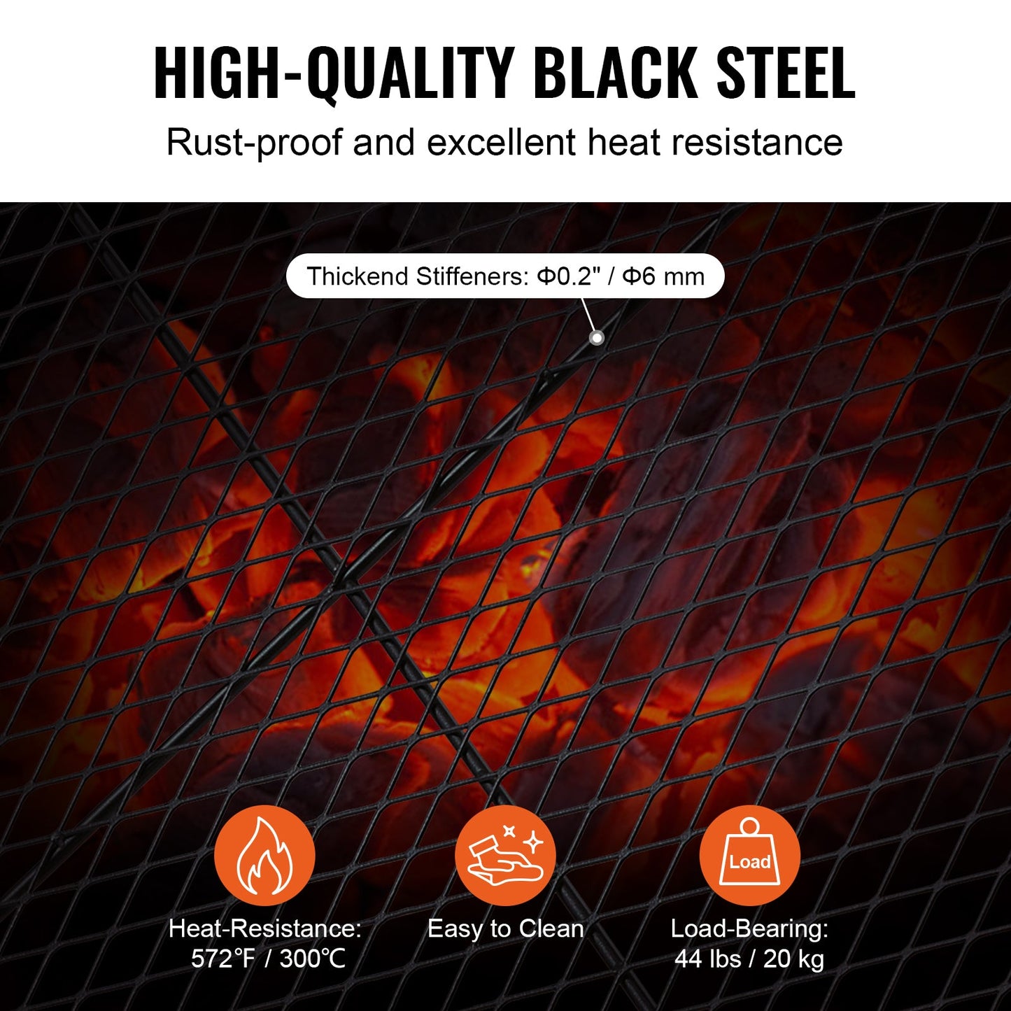 X-Marks Fire Pit Grill Grate, 36 Inch